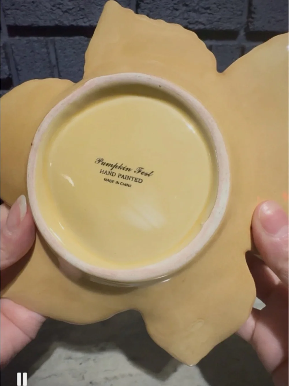 Set of Decorative Floral Glass Bowls - Yellow & Gray